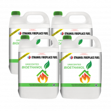 Unscented Bioethanol Fireplace Fuel - 4 X 5 Litres (20 Litres)